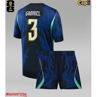 Brazilia Gabriel Magalhaes #3 Echipament de Fotbal Replică Mondial 2026 Copii Deplasare (+ Șorturi)